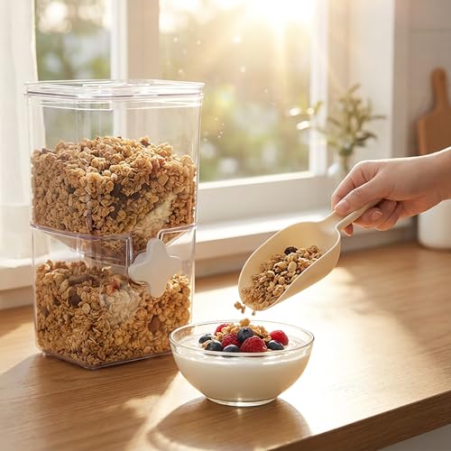 Plastic Canister Scoops Set of 4, Multi-Purpose Food Scoops for Dry Goods - size: Pack of 4