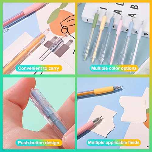 6-Pack Retractable Craft Knife Set – Precision Paper Cutter Pen for Scrapbooking, Art & DIY Projects