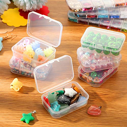 Jetec 18 Pieces Small Clear Plastic Storage Box, 2.5 x 1.7 x 0.8 Inch - size: 2.5 x 1.7 x 0.8 Inch