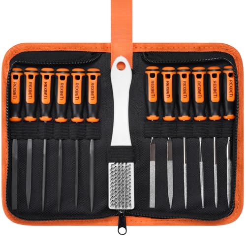 REXBETI 19Pcs Metal File Set - Jewelry Making & Precision Metalwork File - style: 13PCS