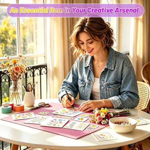 anezus Self Healing Cutting Mat for Rotary Cutting, 24" x 18", Pink - color: Pink, size: 24"L x 18"W