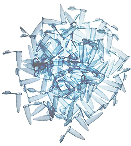 MUHWA 500 PCS Polypropylene Graduated Microcentrifuge Tubes with Snap Cap, 1.5ML Micro Test Tubes Conical Microtube Sample Vial for Laboratory (Blue) - color: Blue