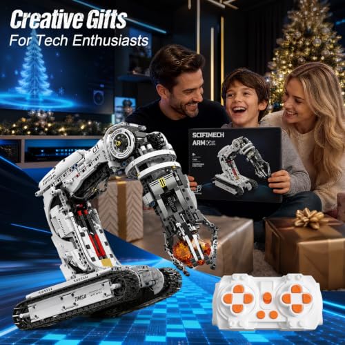 Gohero Technical Tracked Robot Arm Kit 1468PCS STEM Remote APP Control 8-14