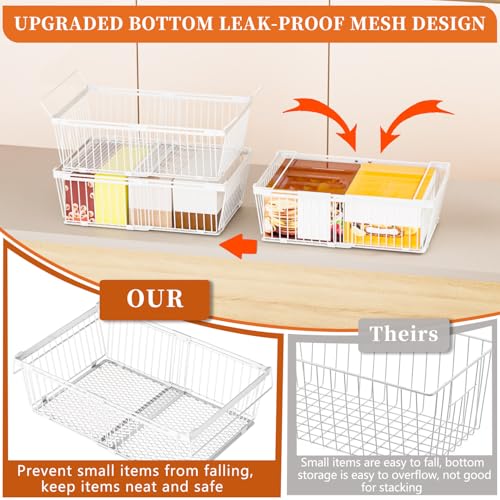 Large Freezer Organizer Bins for 10 to 20 Cu.Ft,2 Pack , Leak-Proof Bottom - size: Large