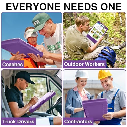 Sooez Original Clipboard with Dual Storage, Heavy Duty Clip Boards 8.5x11 - color: Purple