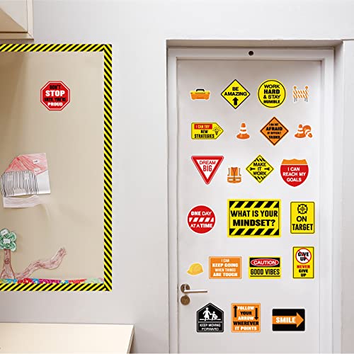Zonon 36 Pcs Construction Bulletin Board Classroom Decorations Set, Welcome