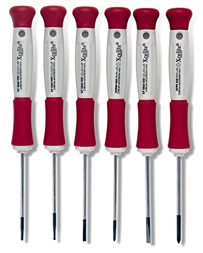 Xcelite XP600 6-Piece Precision Slotted and Phillips Screwdriver Set, White