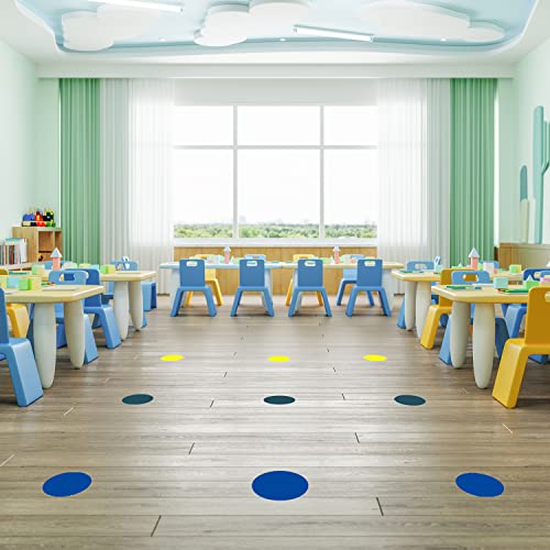 EVQ Yellow Dot Shaped Floor Marking Tape 3.5 Inch Vinyl Sticker 200 PCS - color: Yellow, size: 3.5" Diameter