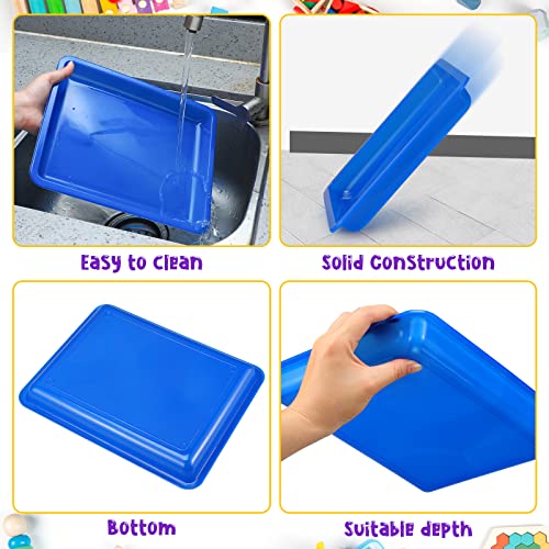 Maitys 24 Pcs Plastic Art Tray 11x8.7x1 Inch Activity Craft Tray,Colorful - color: Colorful