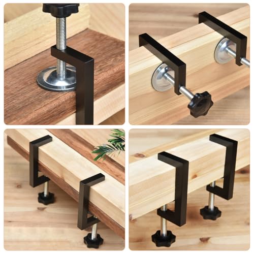 C Clamp Heavy Duty 2 Inch Small C-Clamp Set Aluminum Alloy G Clamp Cabinet Clamps for Woodworking,Assembly,Gluing and Welding(4Pcs)