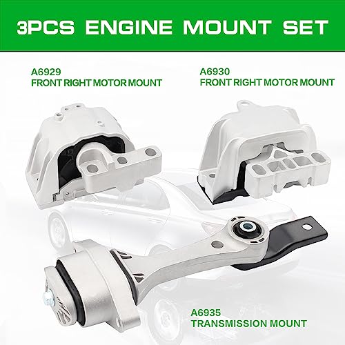 Engine Motor and Transmission Mount Kit Compatible with Beetle 1998-2005