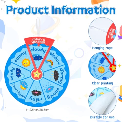 Marspark Weather Wheel, Educational and Learning Activities for Kids - style: Weather