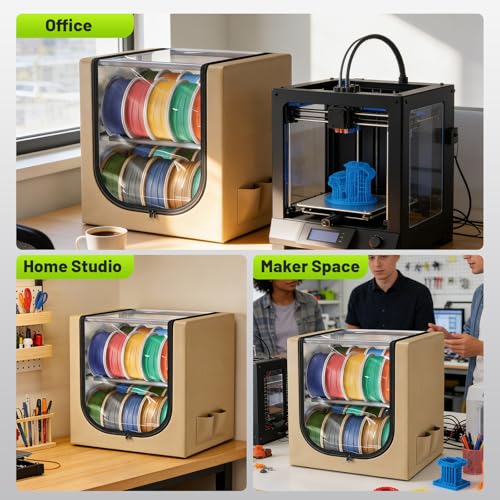 2-Tier 3D Filament Dry Storage Box 20 Rolls of Filaments Cover