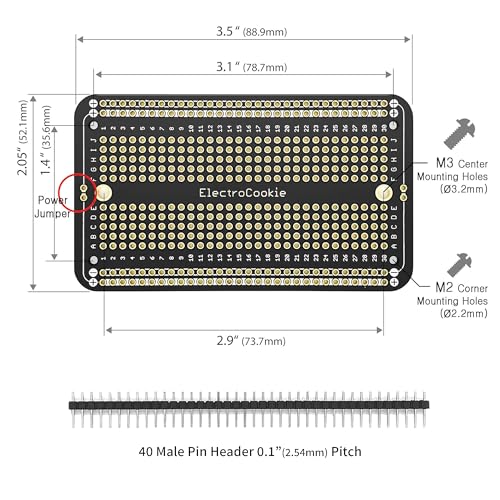 Prototype PCB Board Pack for DIY Electronics & Arduino – Gold-Plated Solderable Protoboards (10 Boards + 10 Male Pin Headers)