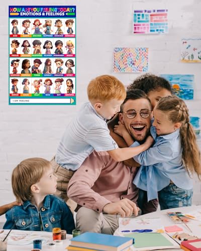 D24TIME Feelings Chart for Kids - Toddler Educational Emotion Chart - color: Glossy