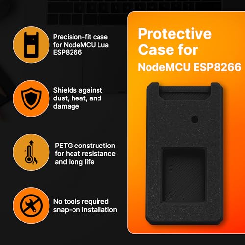 Protective Case Compatible with NodeMCU Lua ESP8266 Development Board - Sleek Enclosure, for WiFi Module, Easy Assembly, and Ideal for IoT Projects