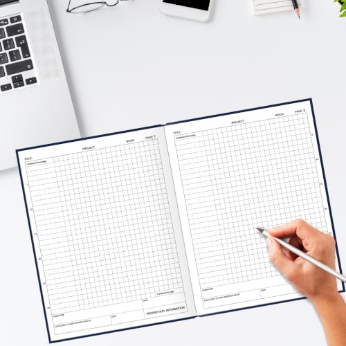 Lab Notebook/Laboratory Notebook - (.25" Grid Format), Laboratory Notebook Quad Ruled Science Lab Book with Grid Pages: Table of Contents for Chemistry, Physics, Biology, 8" x 10", Blue - style: Blue