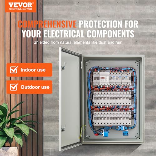 VEVOR Electrical Enclosure Box IP66 0,059" Cold-Rolled Steel Junction Box - size: 28 x 20 x 10