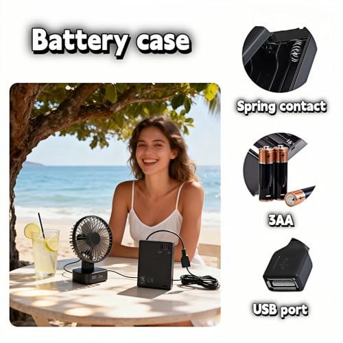 2-Pack 3 AA Battery Holder with USB Cable & On/Off Switch - 4.5V-5V Output, Secure Cover, Flame Retardant Material - for LED Strips, Toys, Motors & Emergency Power Supply