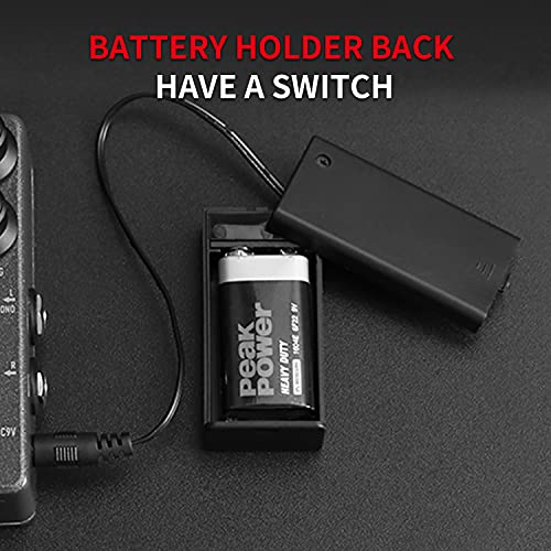 DAIERTEK 9V Battery Holder, 9 Volt Battery Holder with ON/Off Switch Cover Lead Wires 9V Battery Box 9 Volt Battery Case Connector -3Pack