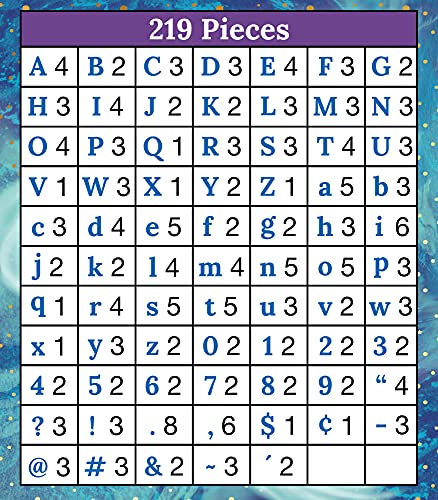 Carson Dellosa 219-Piece Galaxy Cutout Letters, 4" Marble and Gold Dot Upper and Lowercase Alphabet, Numbers, Punctuation, and Symbols for Bulletin Board, Posterboard, Party, and Classroom Decor - color: Galaxy, size: 219 pieces