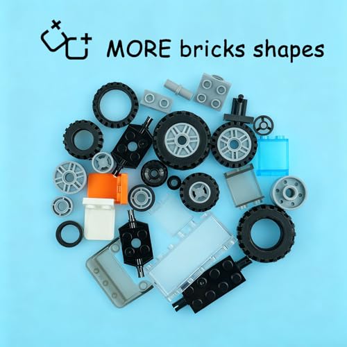 298Pcs Wheels and Axles Set Tires City Car Parts Building Brick Accessories - color: 298pcs