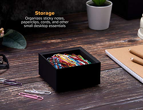 Bostitch Office Konnect Desk Organizer Accessory Tray, Stacks for Desktop Storage, Black (Pack of 6) - color: Black, size: Pack of 6, style: Storage Tray