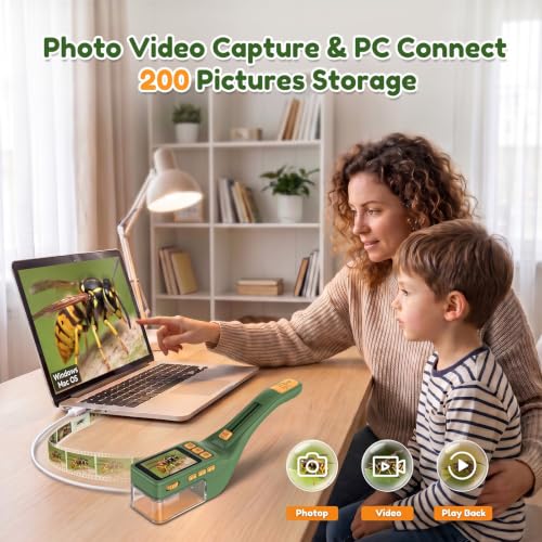 Kids Handheld Microscope Bug Catcher, STEM Educational Exploration Toy
