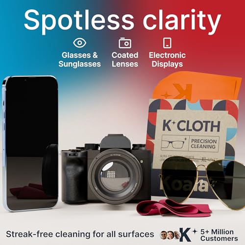 Koala Lens Cleaning Cloth | Japanese Microfiber | Pink & Orange (Pack of 3) - color: Pink / Orange, size: 3 Pack (XL)