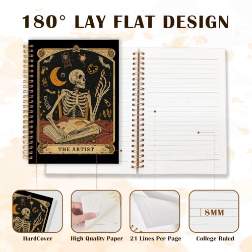 Qabliqo Artist Gifts for Men Women Spiral Notebook Journal - color: Artist