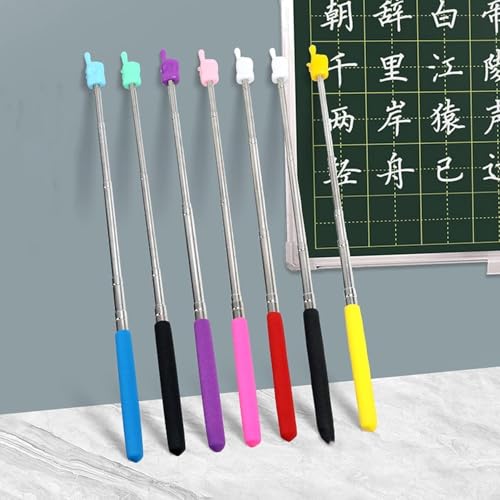 Telescopic Teaching Pointer for Teachers, Retractable Presentation Stick for Classroom, Online Teaching, Elementary School and Kindergarten