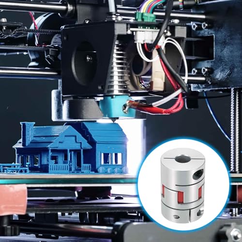 MECCANIXITY Aluminum Shaft Coupling 9mm to 12mm Flexible Spider Coupling L50mm x D35mm Coupler Jaw Spider Shaft Joint Connector for 3D Printers DIY Encoder CNC Router Milling Machine - size: D35mm Fit 9mm to 12mm