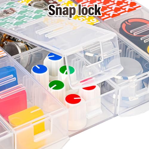 EEEEE 75pcs Potentiometer kit with Rotary knobs 1k 5k 10k 20k 50k 100k Guitar Pedal Potentiometer Assortment kit Potentiometer Linear Rotary (75pcs Potentiiometer with Knobs) - style: 75pcs Potentiiometer with Knobs