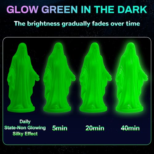 PLA+ 3D Printer Filament, Glow in The Dark Filament 1.75mm, Long-Lasting Glow & High-Brightness, Luminous Green Bright 3D Printing Filament for Most 3D Printer - 1kg Spool(Glow Green) - color: Green