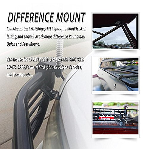 House Tuning Light Bar Clamp Mount Bracket 1.5inch 38mm Bar Cage for ATV UTV Motorcycle Bumper (2pcs-1.5" Clamp) - size: 1.5"