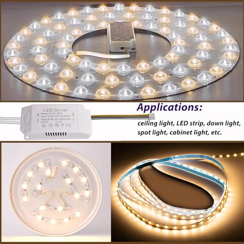 LED Driver 25-36W for Multi-Color Ceiling Strip Spot Light Module Panel, Replacement LED Power Supply Adapter Starter Transformer, Input AC85-265V Output DC80-125V - style: SF 25-36W 3CCT