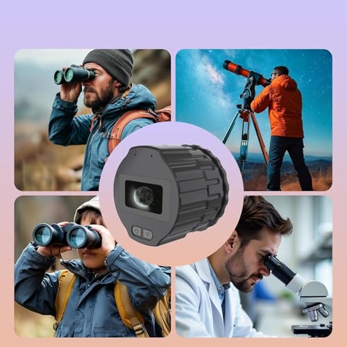 64GB Digital Eyepiece Telescope Camera: 2K HD Video Recording & WiFi Telescope Microscope Accessory, 25-50mm Eyepiece Adapter, Screen Support, App Control, Perfect for Astrophotography, Birds Watching
