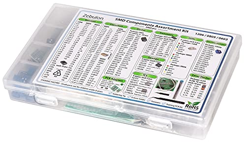 2900 pcs SMD 1206 0805 0603 Component Assortment, Resistor, Capacitor, Diode, Transistor, OpAmp, IC, Solder, PCB, SMT Soldering Assorted Kit