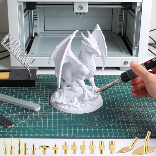 21-in-1 3D Printer Smoothing Tool Kit, 80W Soldering Iron