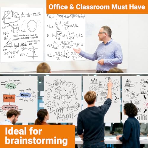 AFMAT Tabletop Sticky Easel Pad & Dry Erase Board 2 in 1, 20 x 23 in Portable Easel Stands for Teachers, Super Sticky & Bleed-Resistant, Ideal for Meetings/Training/Presentation, 20 Sheets/Pad, 8 Pads