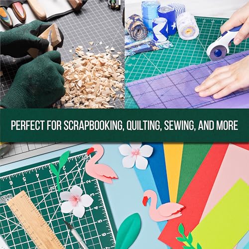 U.S. Art Supply 12"x18" Self-Healing Cutting Mat 5-Ply 2-Sided Green/Black - color: Green/Black