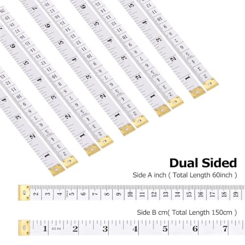 30Pcs Retractable Measuring Tapes Set, Body Fabric Sewing Measures Tape, 60 Inch, 1.5 Meter Waist Scales Rulers - color: 30pcs - 3color