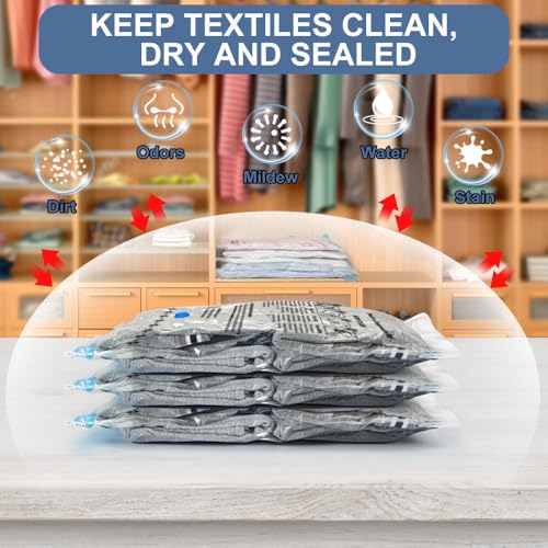 BoxLegend 10 Jumbo Vacuum Storage Bags with 1500mAh USB Electric Pump 31.5’’x39.37'' Thickened Vacuum Seal Bags for Large Down Jackets Comforters Bedding & Pillows Clothing Space-Saving Home Storage - size: 10 Jumbo - Electric Pump