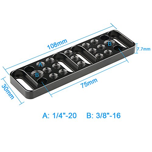 CAMVATE Mounting Cheese Plate with 1/4"-20 and 3/8"-16 Connections - 1751 - size: 30mm X 108mm