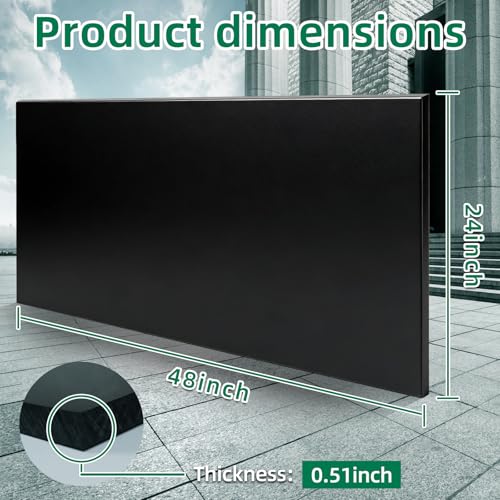 High-Density Polyethylene (HDPE) Plastic Sheet, 1/2" X 24'' X 48'' Black, Versatile Board for Machining, Home Improvements, and DIY Engineering Projects - color: Black, size: 1/2" X 24" X 48"