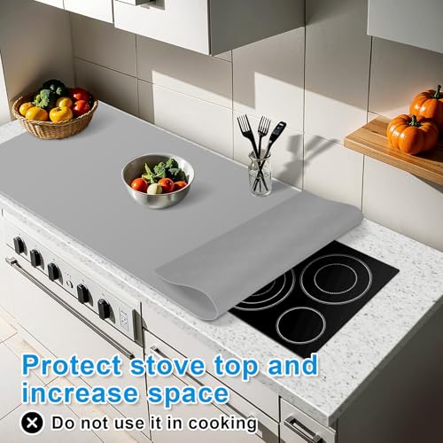 AECHY Silicone Mats for Kitchen Counter 47"x23.6"x0.08”, Largest Heat Resistant Mat Shipped Rolled Up Kitchen Island Silicone Countertop Protector Mat Nonslip Extra Large Counter Mat, Dark Gray - color: Dark Gray, size: 47"L x 23.6"W