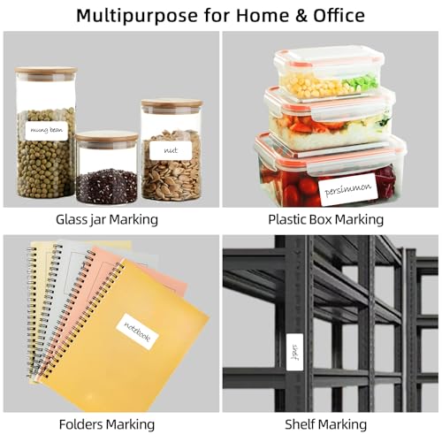 Homrelaxy 1400 Pcs 1"x2" Removable Labels for Food Containers, No Residue - size: 1"x2"