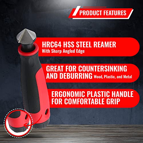 AFA Tooling - Extendable Neck Deburring Tool & Countersink Hand Reamer with 15 Extra Blades - Works on Resin, PVC Pipes, Copper, Plastic - Plumbing & 3D Printing Burr Removal Reamer Tool - color: Long Reach Deburring & Reamer Kit