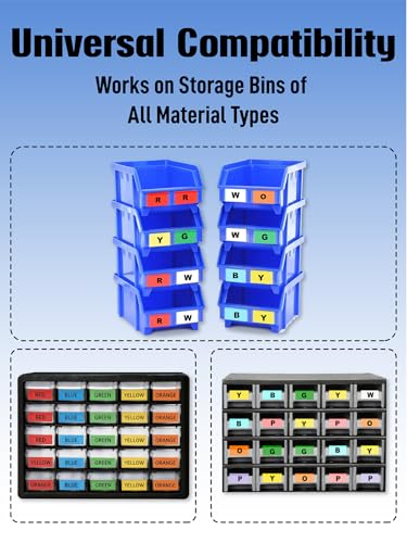 60-Pack Clear Plastic Self-Adhesive Label Holders with Kanban Cards and Insert Cards, Compatible with Most Akro-Mils Bins, Labeling Supplies for Cabinets, Shelves and Storage Bins