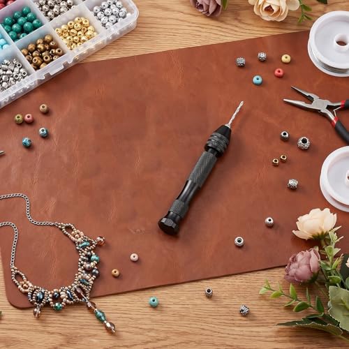 31 PCS Micro Drill Bit Set, Metric Mini Carburetor Jet Drill Bits (0.5-3mm), Pin Vise Hand Drills Manual Set Small Jeweler's Chuck Vice Twist Bits for Jewelry Making Beads DIY Craft Wood Resin